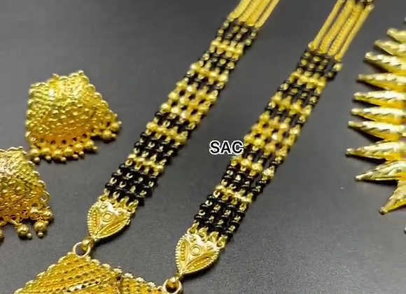 Micro Gold Mangalsutra Combo Set