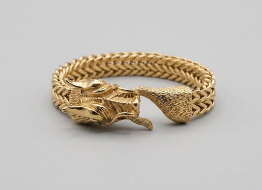 Royal Bull 18 KT Gold Plated Men's Bracelet