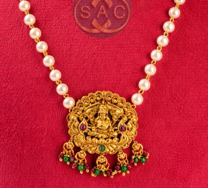 Premium Quality Matte Laxmi Moti Mala - 1378