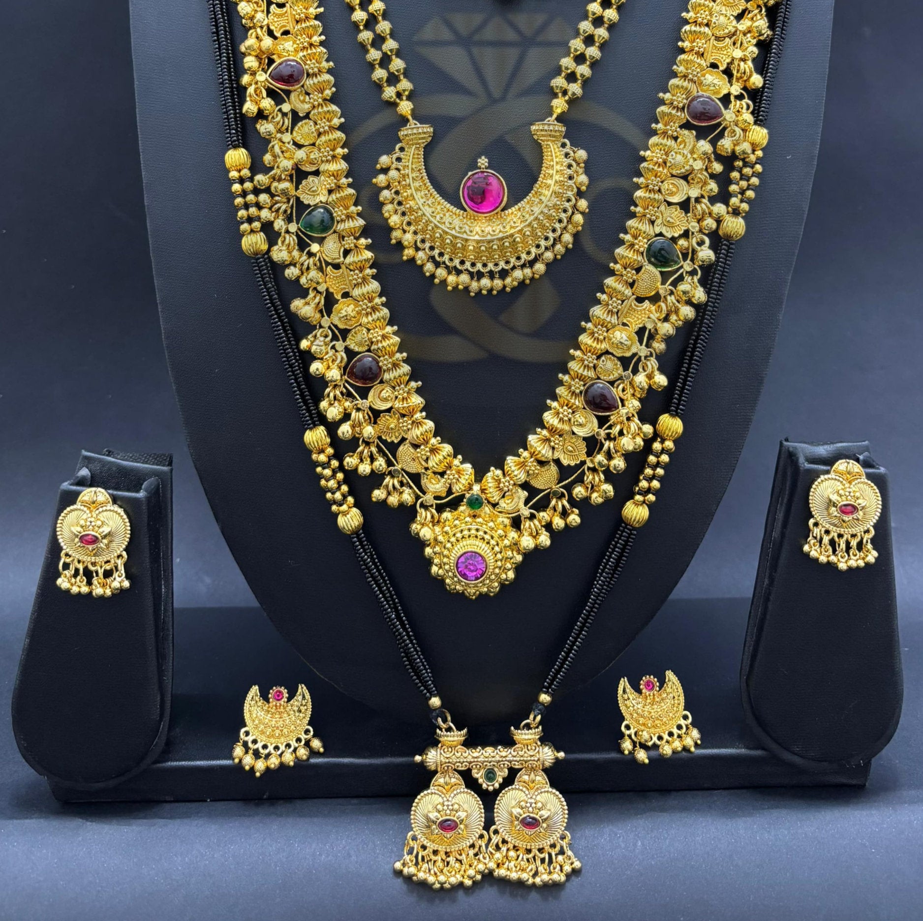 Micro Gold Mangalsutra Combo Set - 121