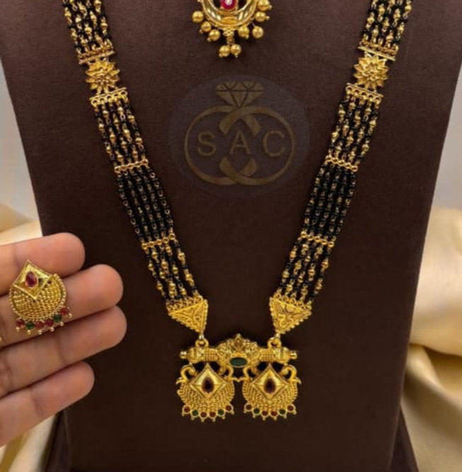 Micro Gold Mangalsutra Combo Set - 1444