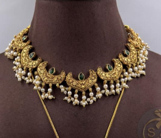Premium Quality Heritage Laxmi pendant Necklaces Combo Set - 1430