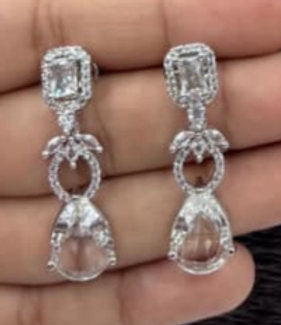 Fancy AD stone Necklace set - 1226