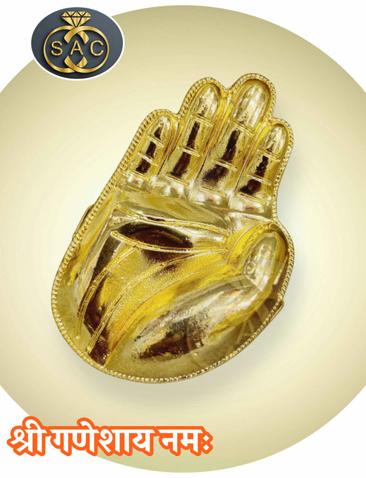 Gold Plated Aashirvad Hand for 1.5–1.75 Feet Ganesha Idoll