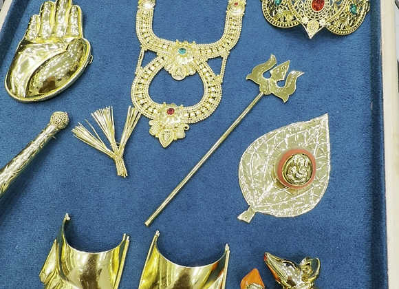 Lalabag cha Raja Jewellery Combo Set -1 To 2 Feet Idol- G106