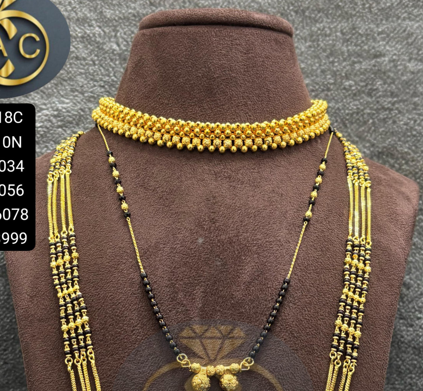 Micro Gold Mangalsutra Combo Set