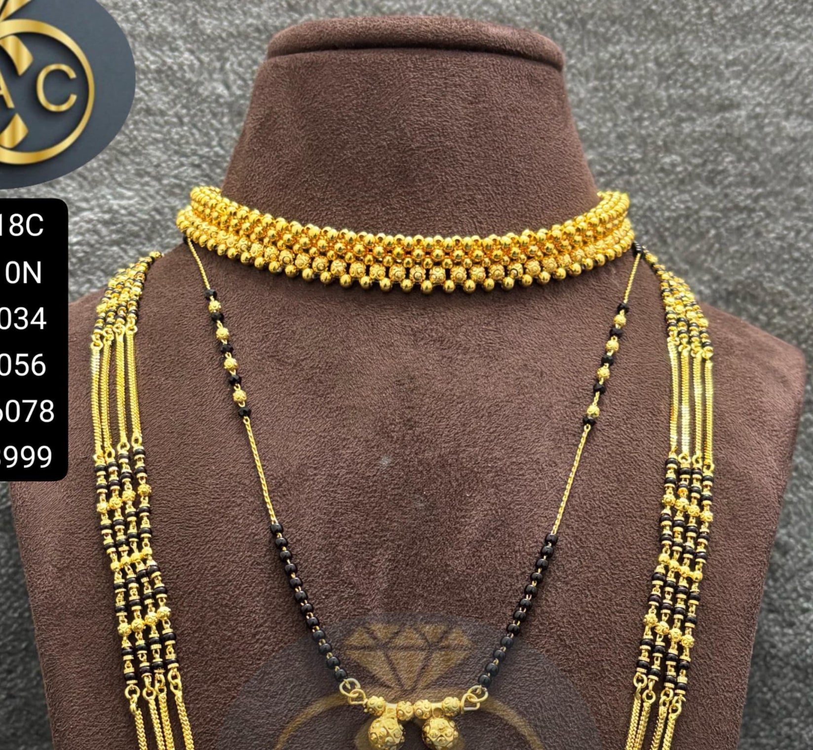 Micro Gold Mangalsutra Combo Set