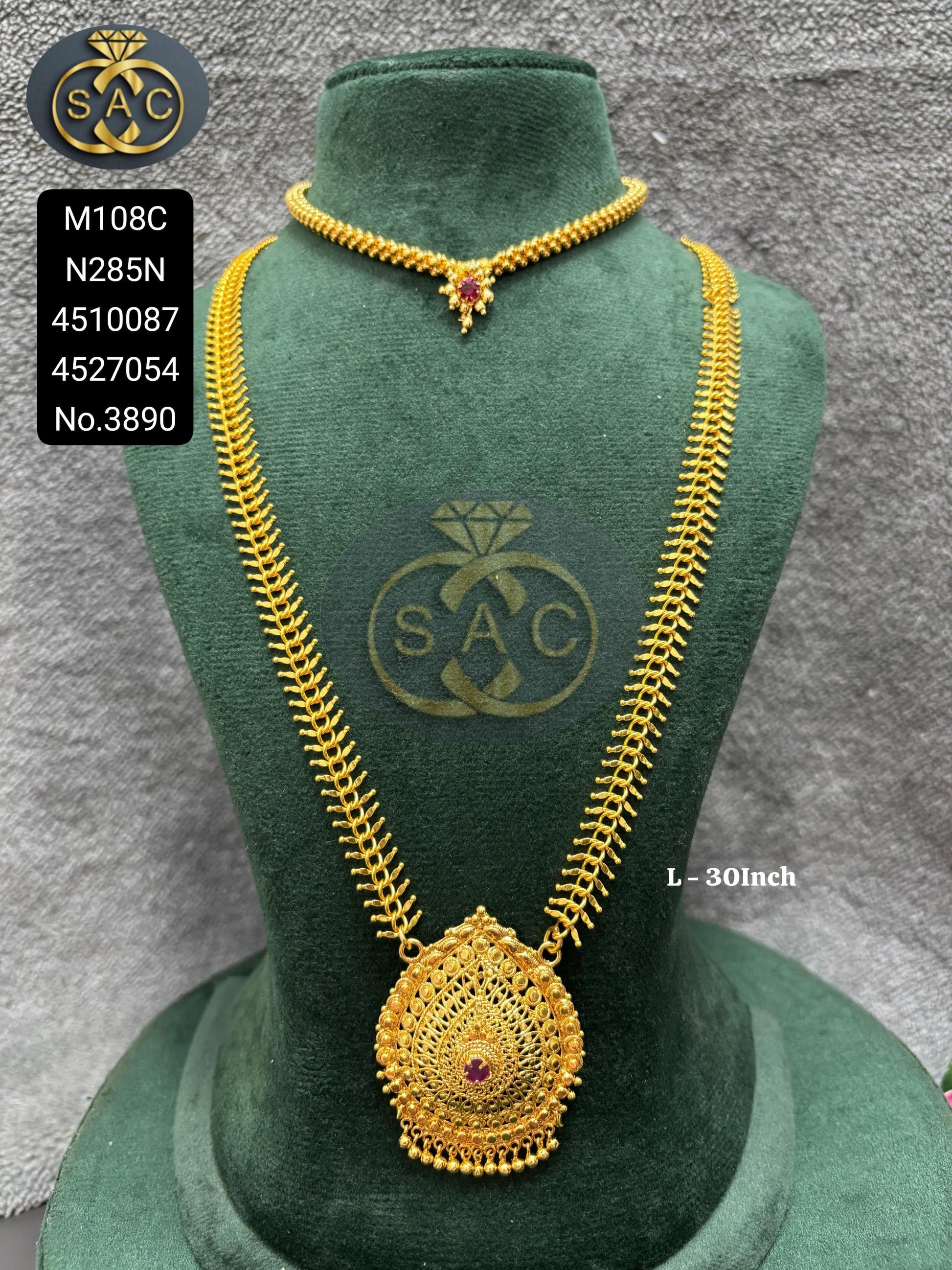 Micro Gold Durva Haar Tushi Combo Set
