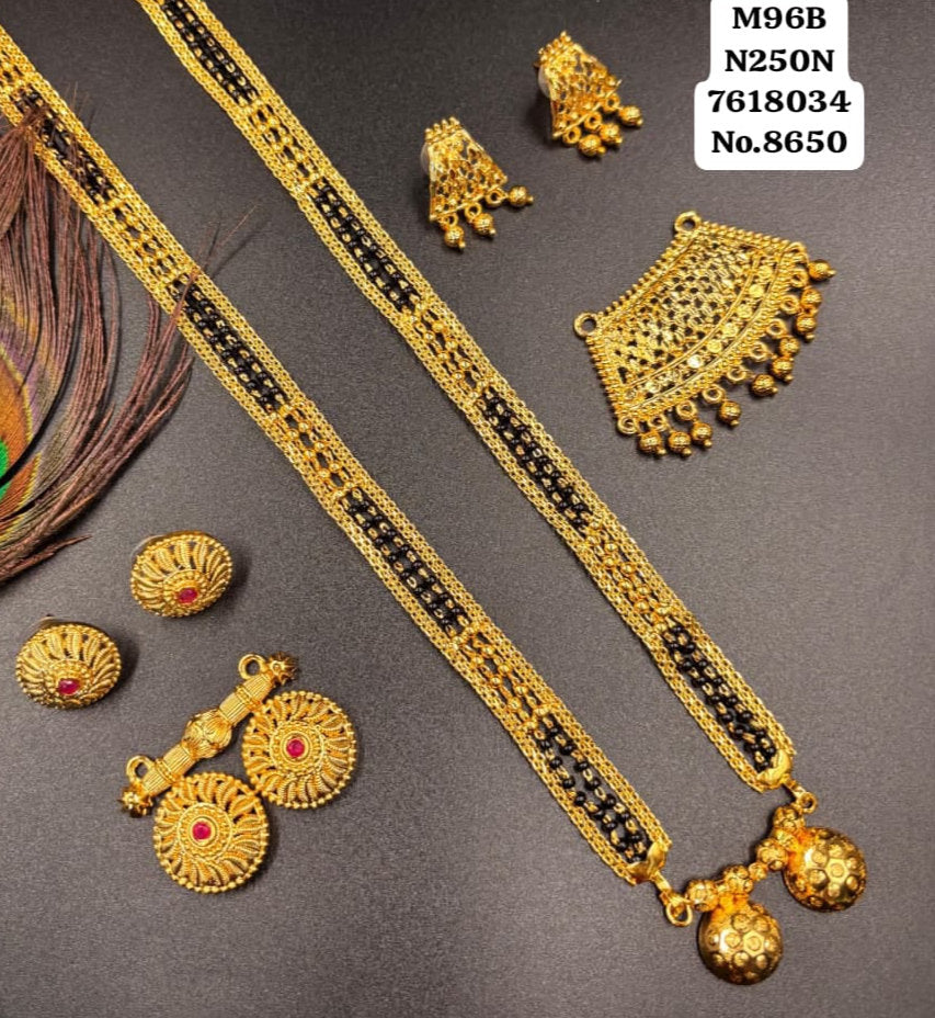 New Micro Gold Mangalsutra with Extra Locket - 1151