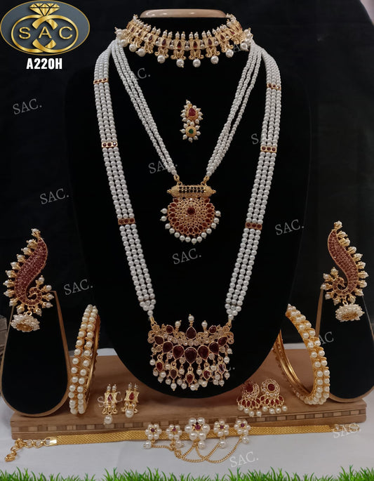 Bridal Moti Tanmani Combo Set