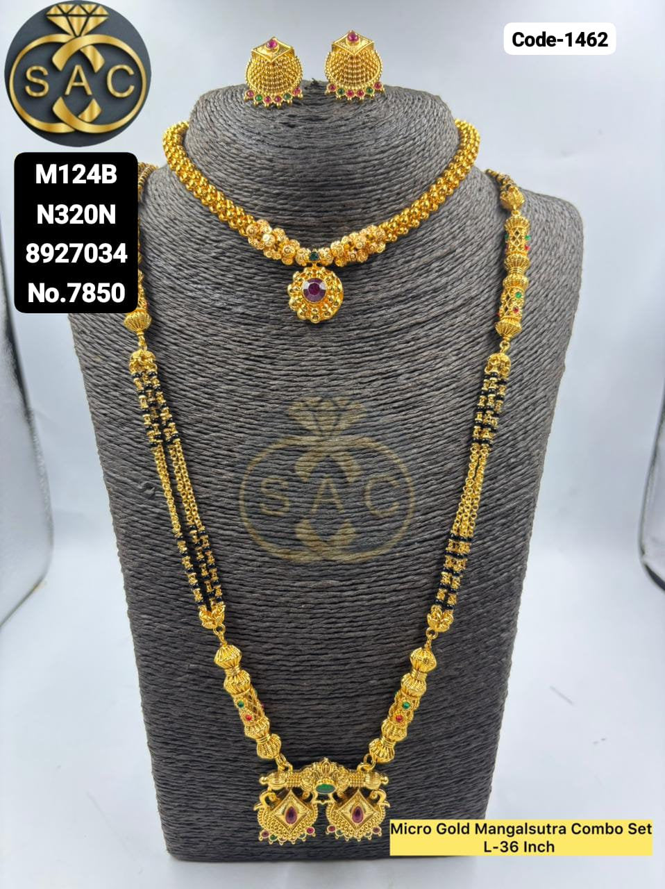 Micro Gold Mangalsutra Set - 1462