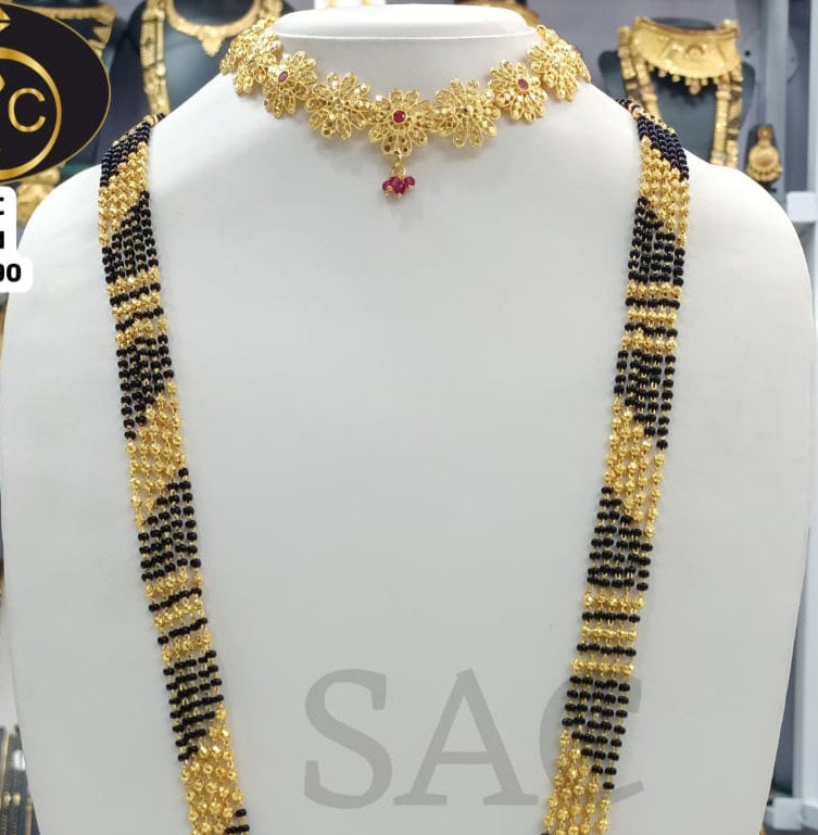 Premium Quality Micro Gold Mangalsutra Combo Set