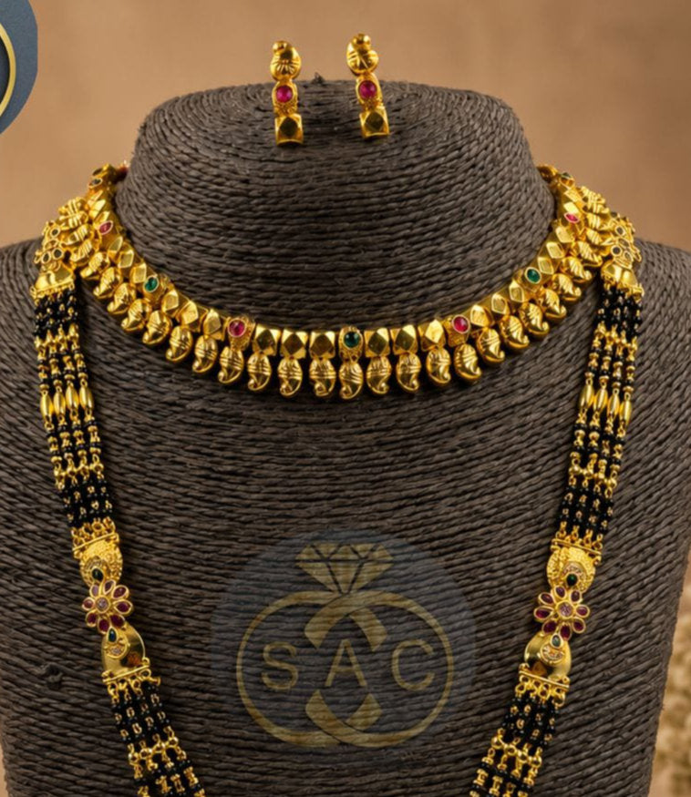 Micro Gold Mangalsutra Set - 1546