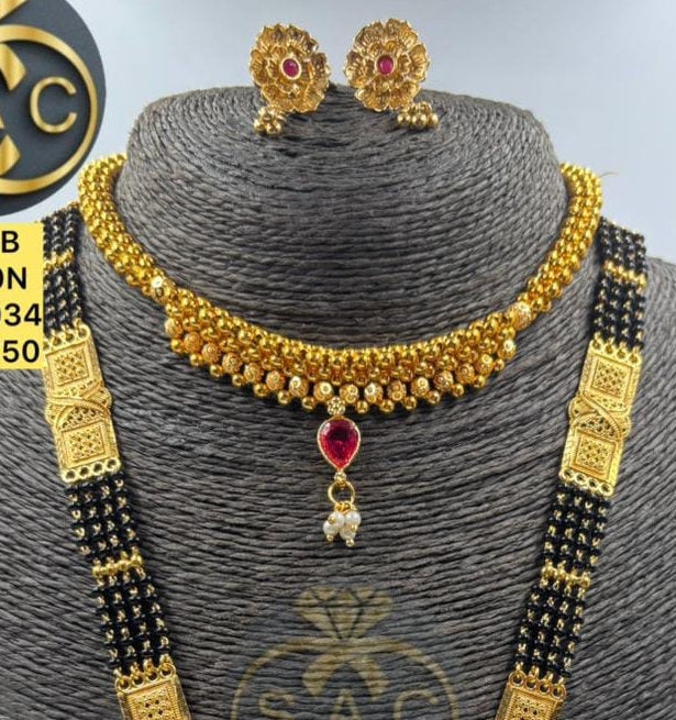 Micro Gold Mangalsutra Set - 1463