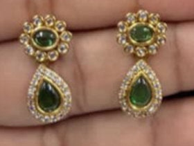 Fancy AD stone Necklace set - 1239