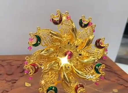 Gold plated Ganesha Flower