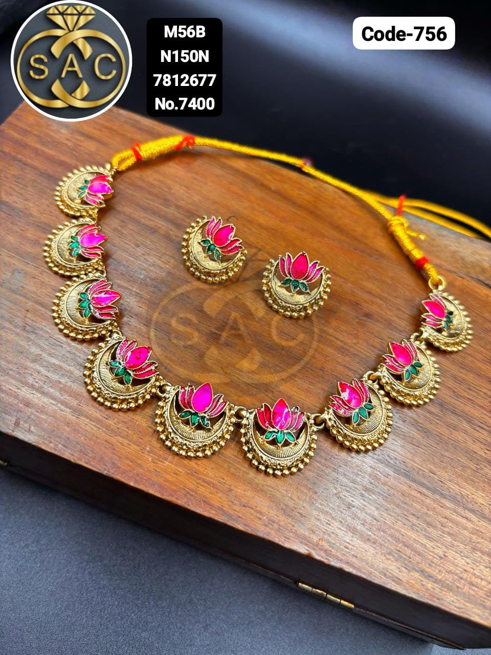 Premium Quality lotus Necklace - 756