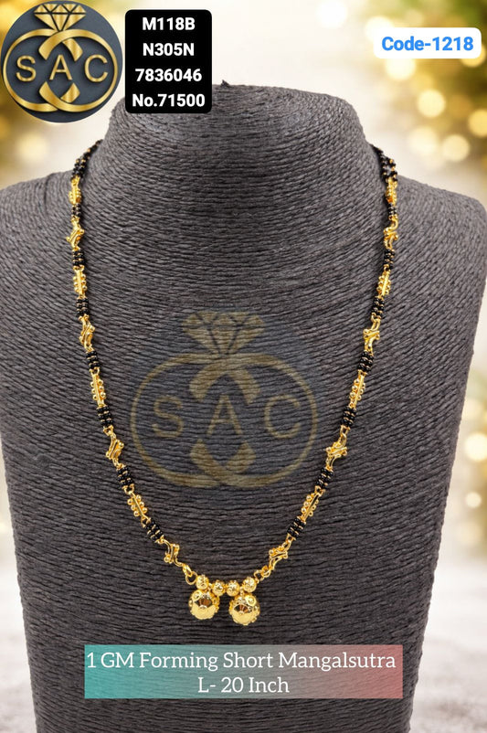 1 GM Forming Short Mangalsutra - 1216