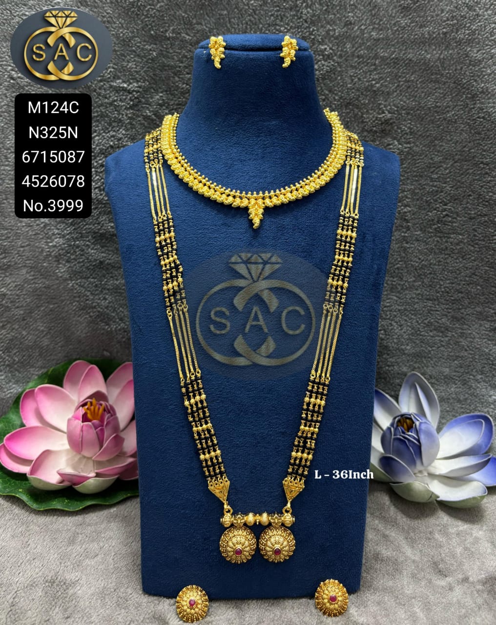 Micro Gold Mangalsutra Combo Set