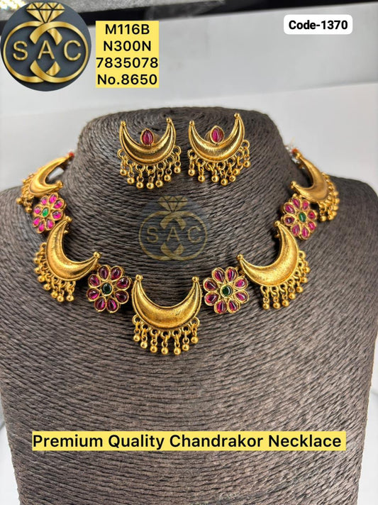 Premium Quality Traditional Chandrakor Necklace - 1370
