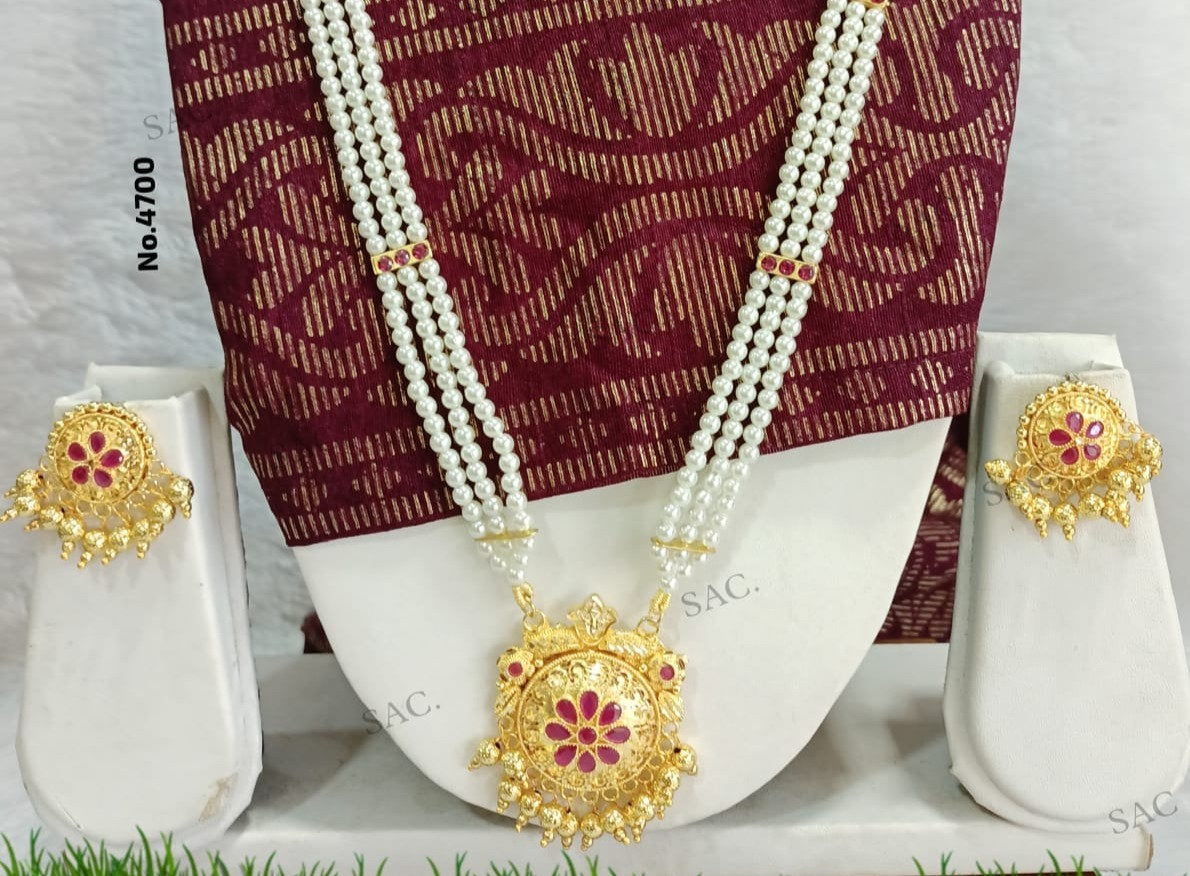 Micro Gold Moti Har Combo Set