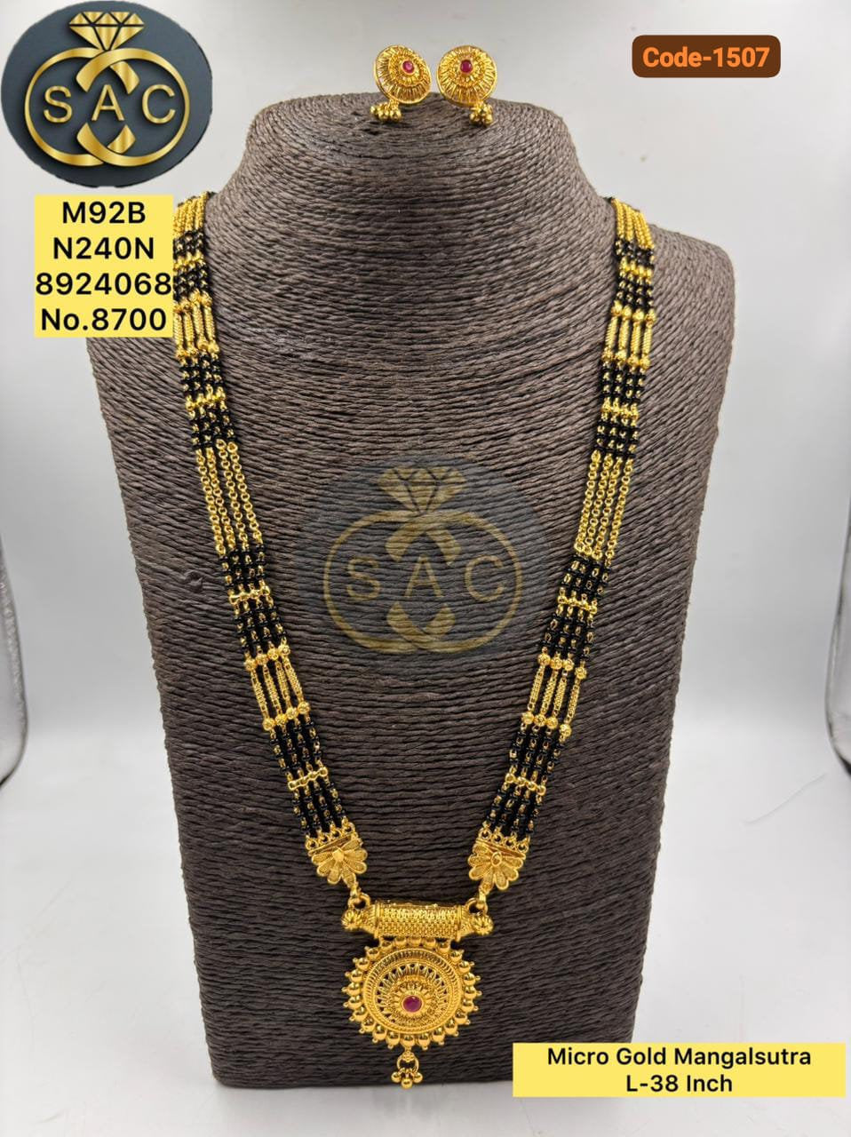 New Micro Gold Mangalsutra Combo 1507