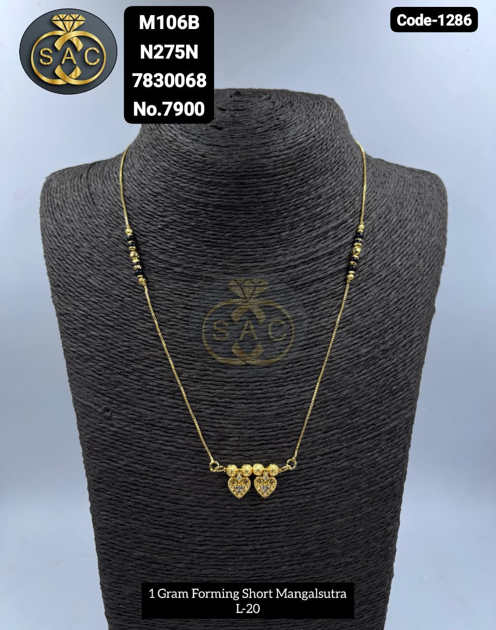 1 GM Forming Short Mangalsutra - 1286