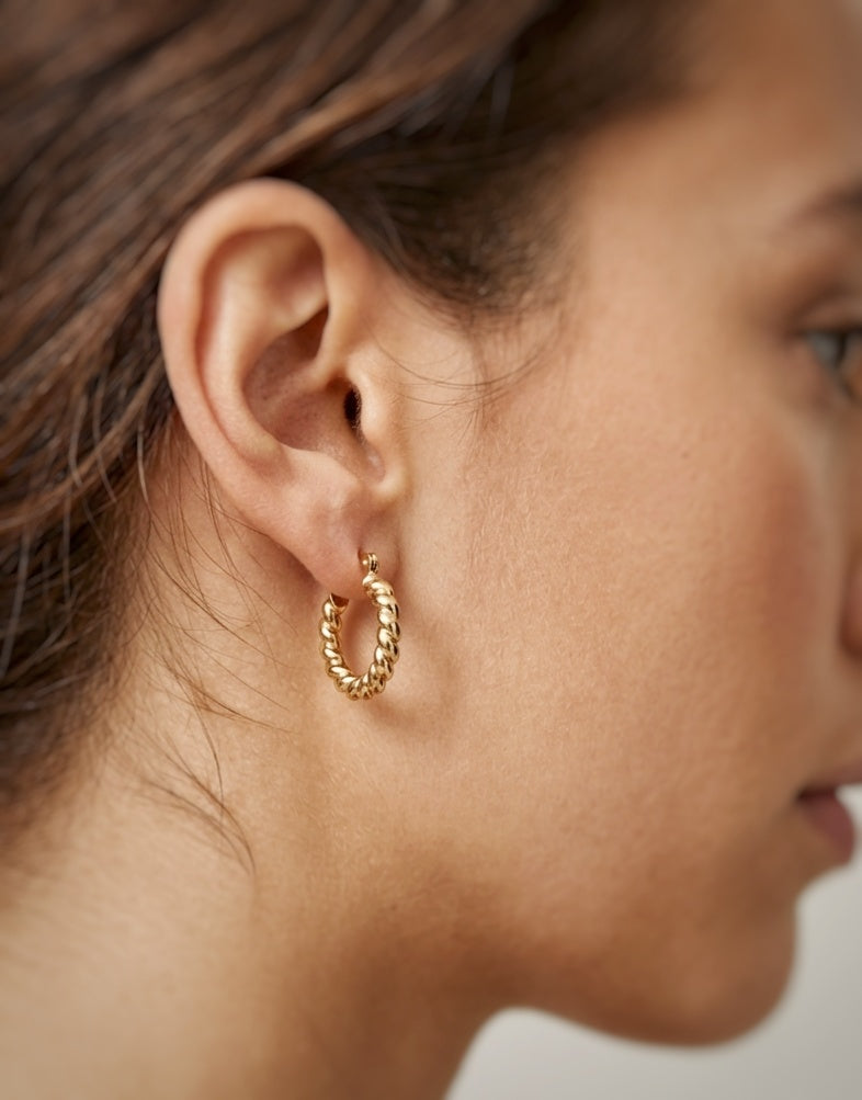 Luxe Twisted Hoop Earrings