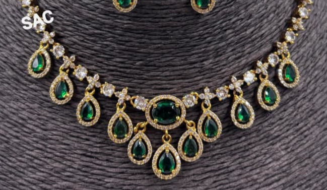 Premium Quality AD Victorian Necklace - 1279