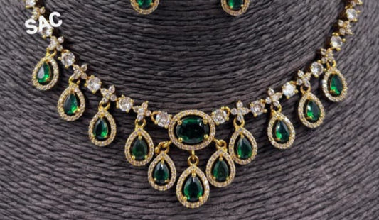 Premium Quality AD Victorian Necklace - 1279