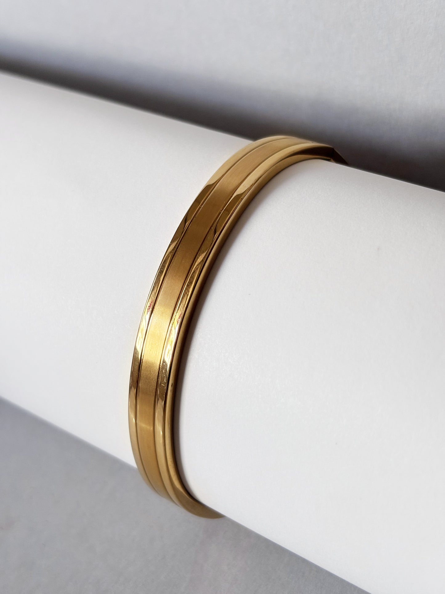 Titan Edge 18KT Gold Plated Men's Cuff Bracelet