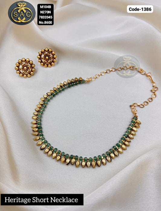 Premium Quality Heritage Short Necklace - 1386