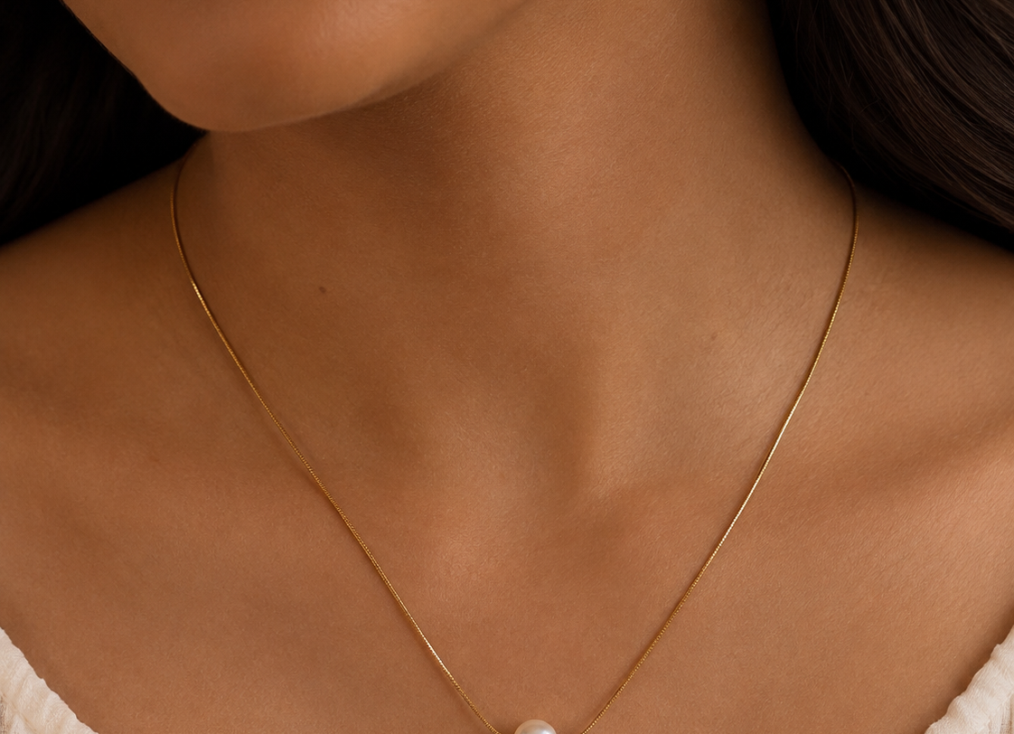 Pearl Drop 18KT Gold Plated Chain