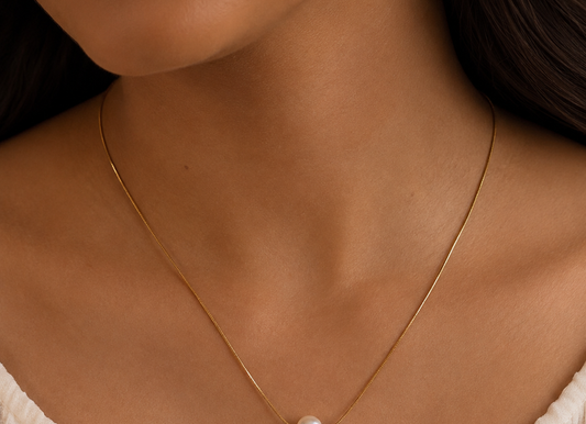 Pearl Drop 18KT Gold Plated Chain