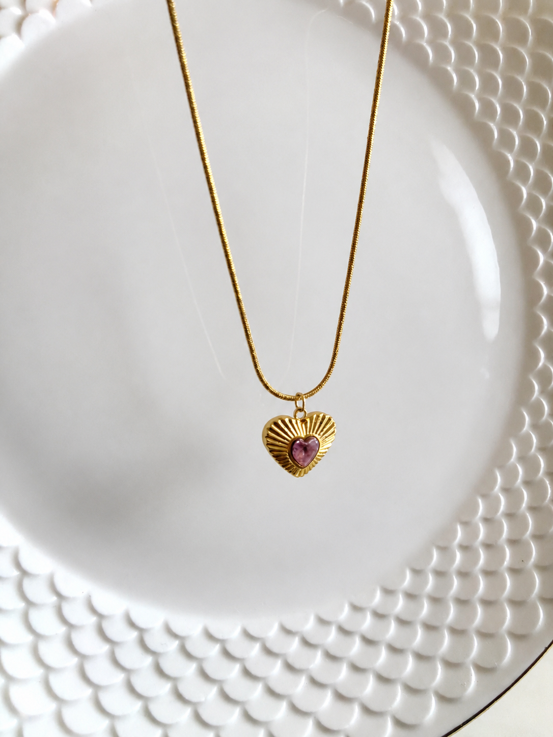 Rosy Radiance 18K Gold Plated Chain