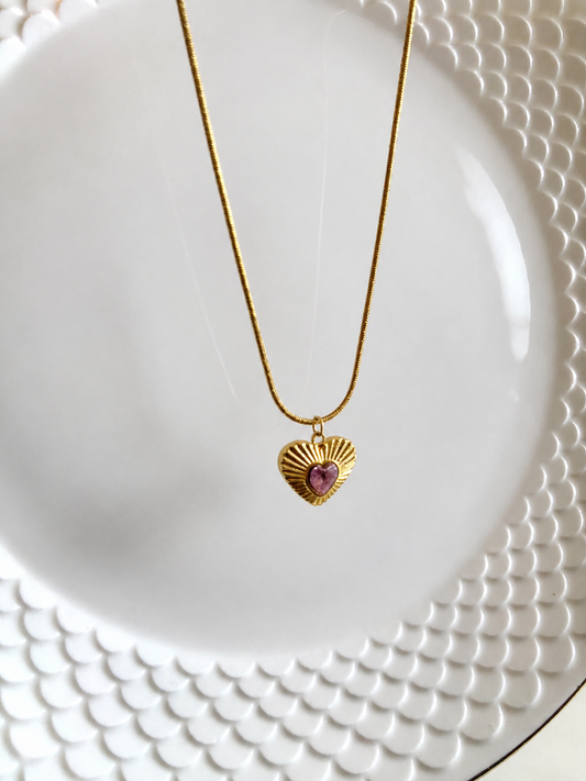 Rosy Radiance 18K Gold Plated Chain