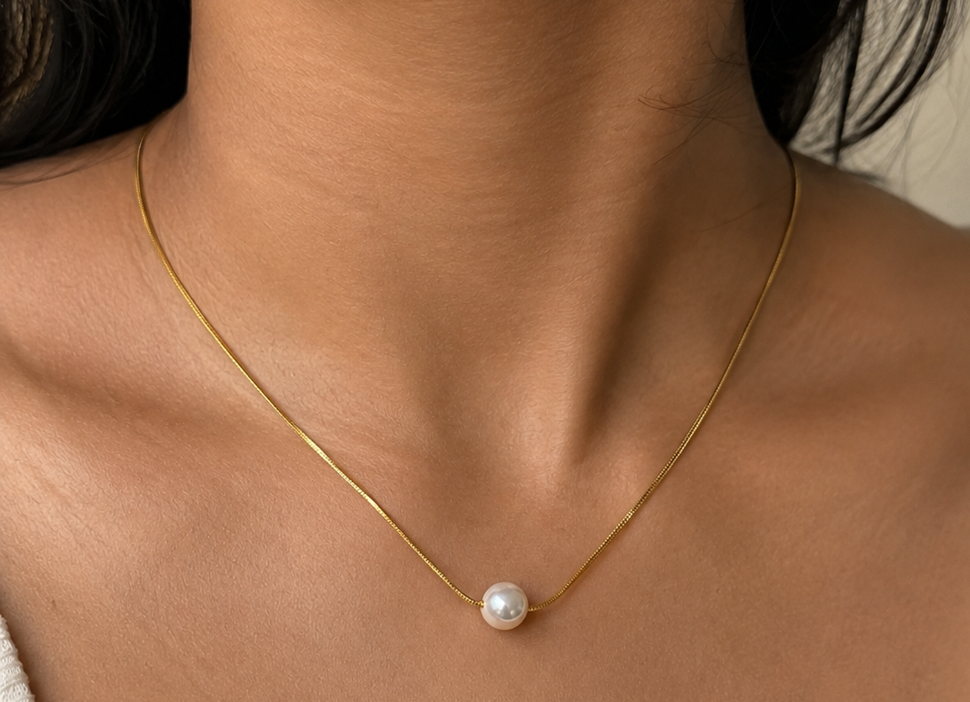 Pearl Drop 18KT Gold Plated Chain