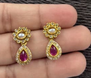 Fancy AD stone Necklace set - 1236