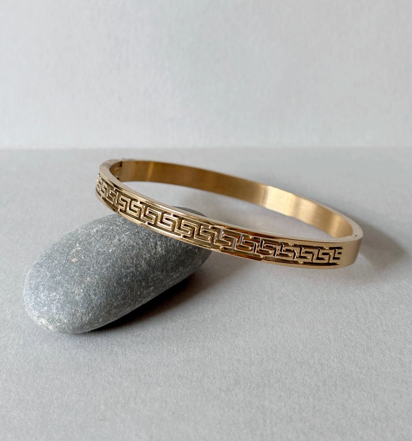 Greek Edge Cuff Bracelet – 18KT Gold Plated