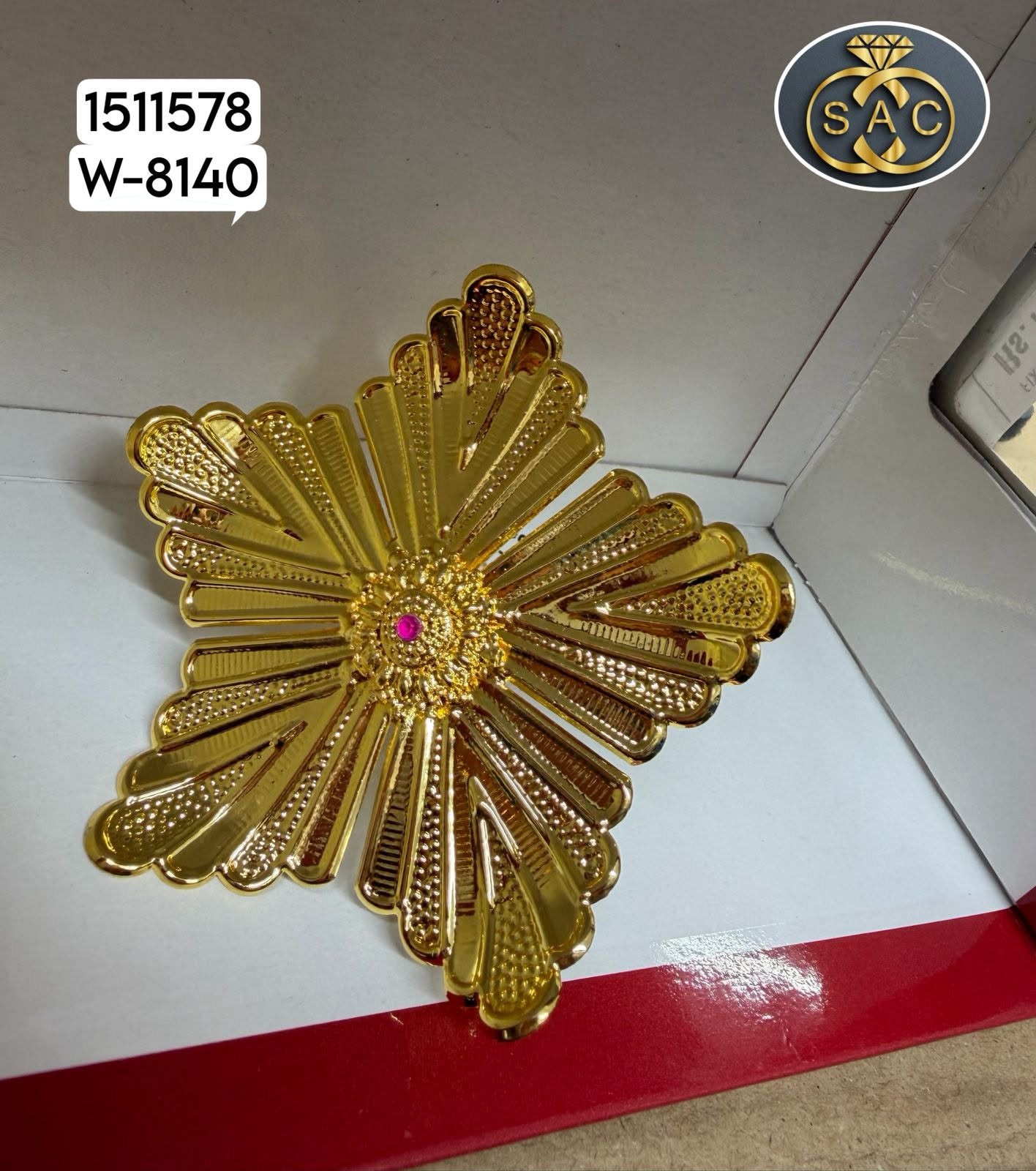 Gold Plated Ganesh Flower for Ganesha Idol – Premium Copper