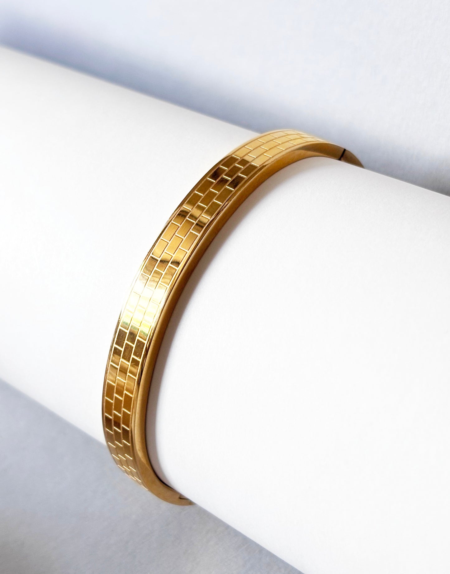 Royal Grid 18KT Gold Plated Men's Bracelet