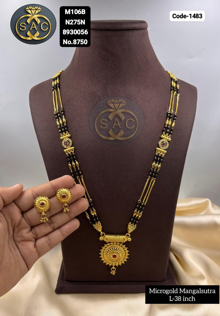 New Micro Gold Mangalsutra - 1483