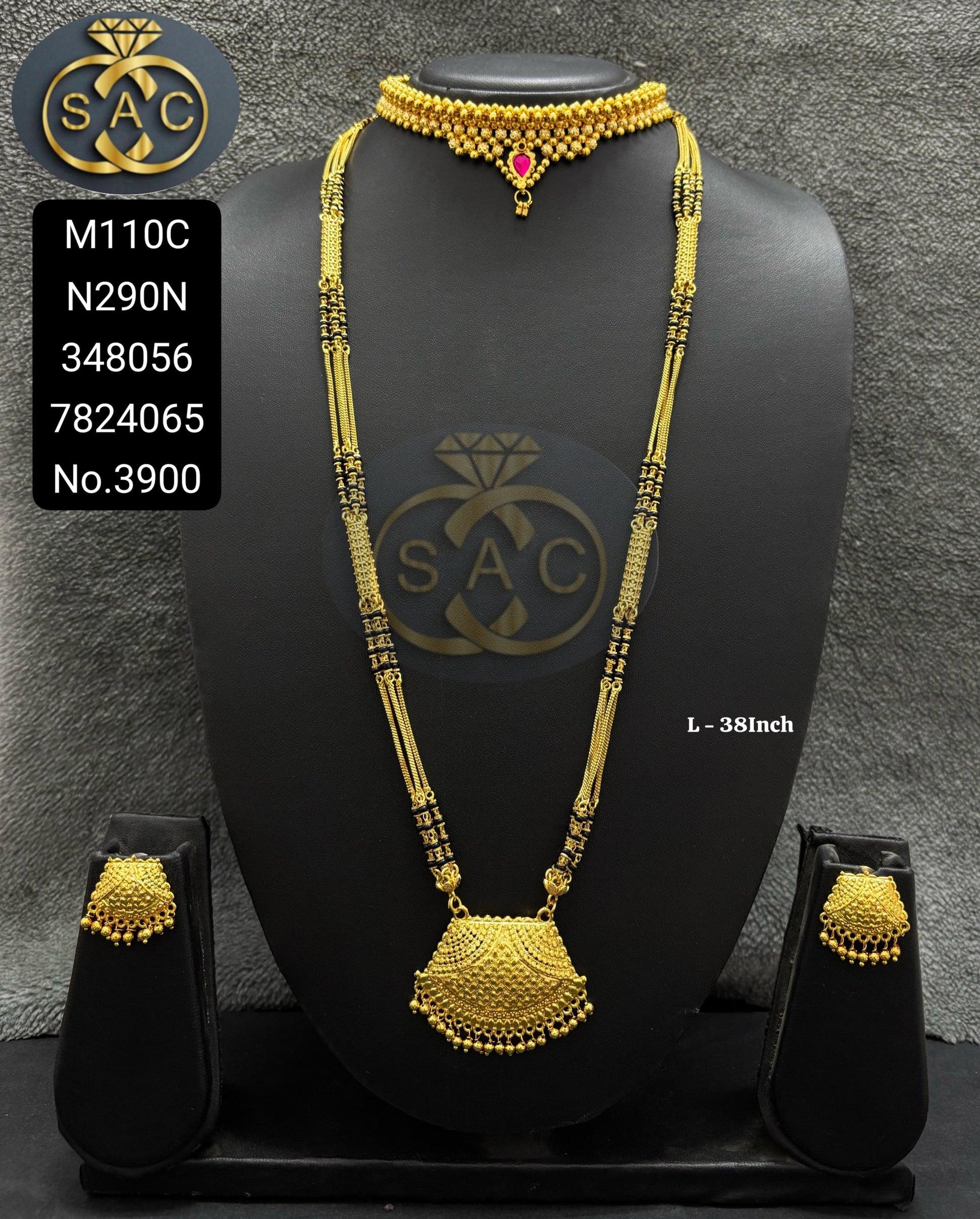 Micro Gold Mangalsutra Combo Set