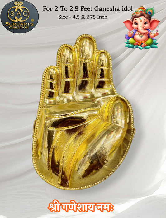 Gold Plated Aashirvad Hand for 2–2.5 Feet Ganesha Idol |
