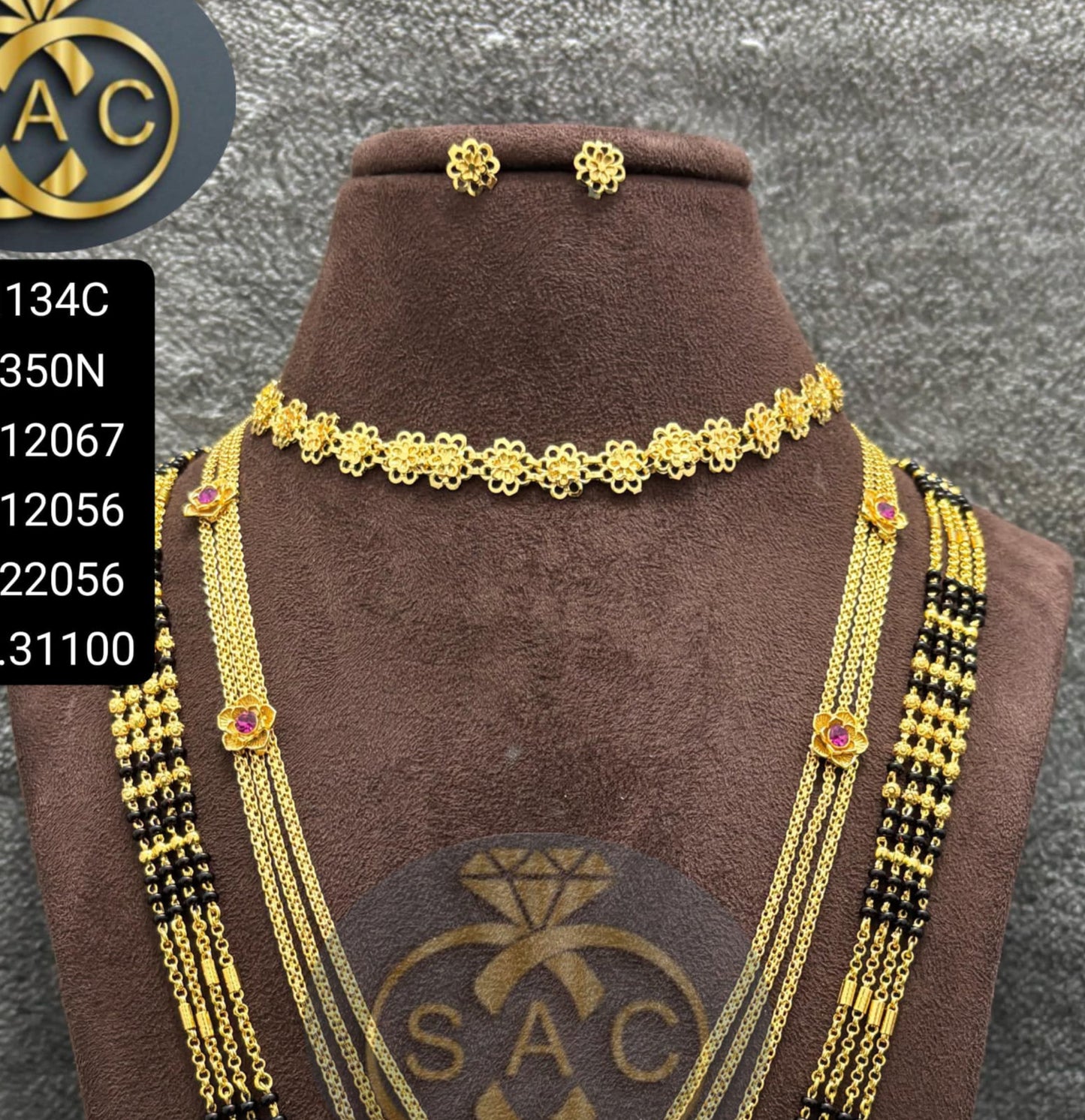 Micro Gold Mangalsutra Combo Set