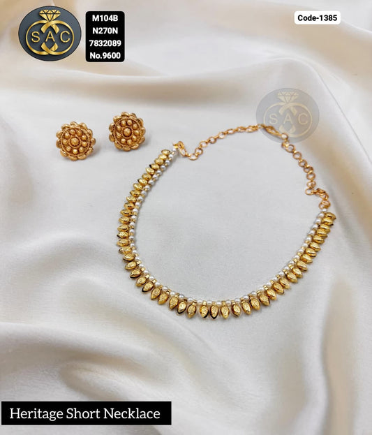Premium Quality Heritage Short Necklace - 1385