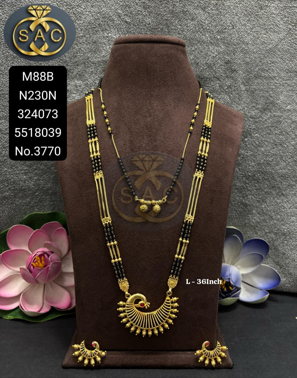 Micro Gold Mangalsutra Combo Set