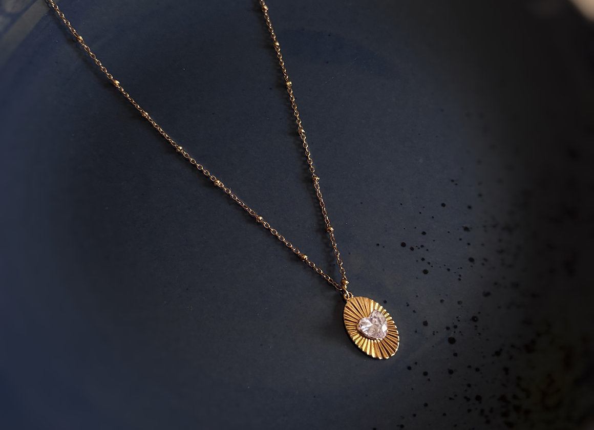 Heart Radiance 18KT Gold Plated Chain