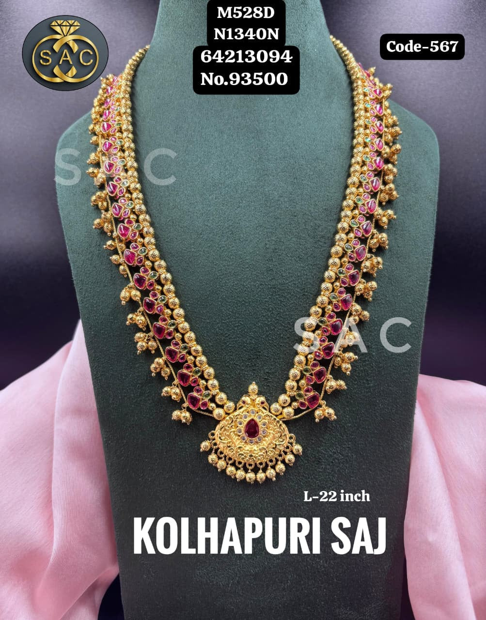 PREMIUM QUALITY KOLHAPURI SAJ* - 567