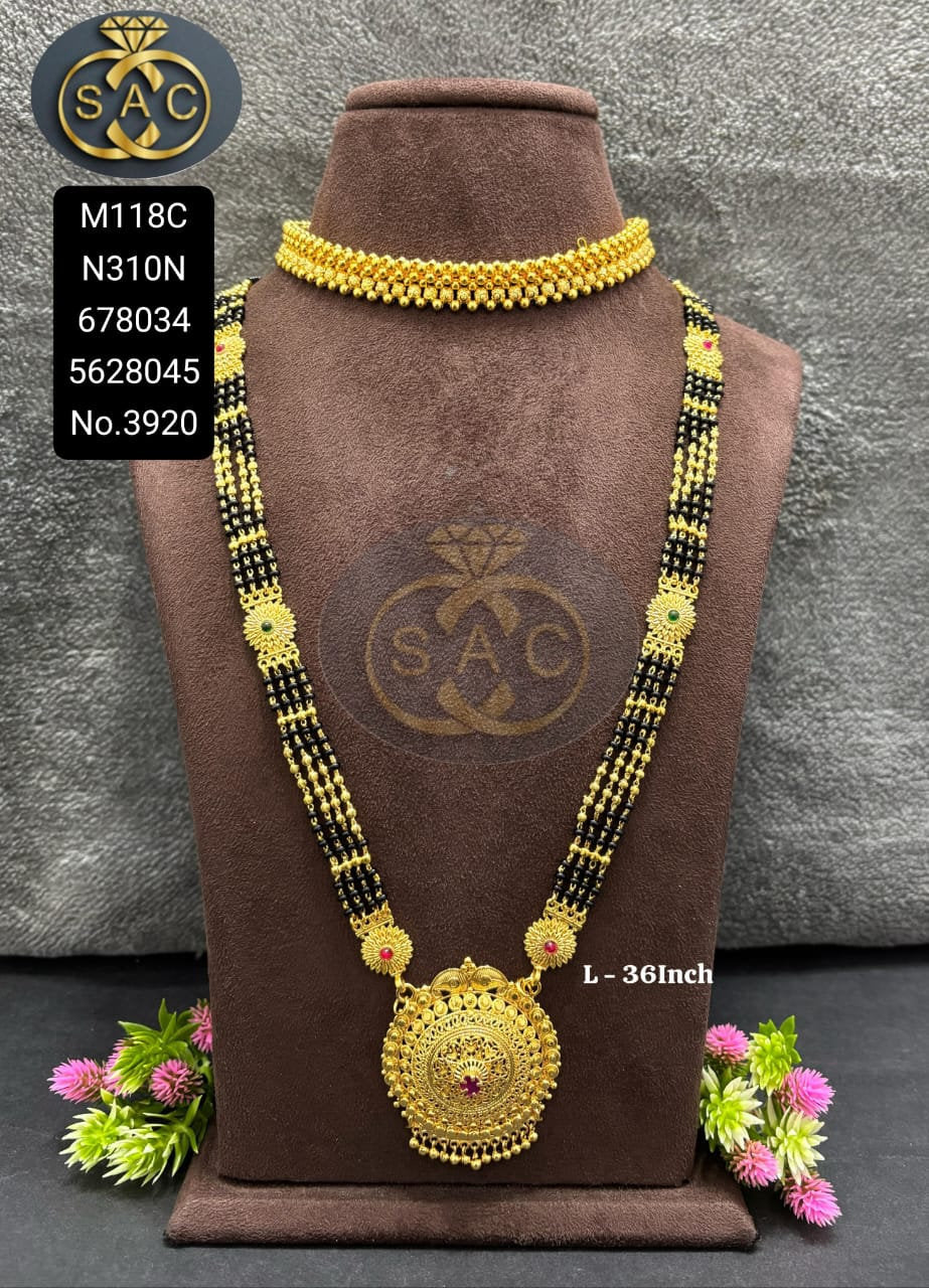 Micro Gold Mangalsutra Combo Set